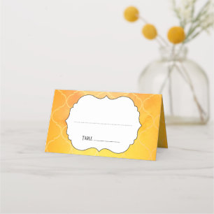 Moroccan Orange Wedding Escort Card