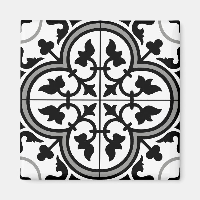 Moroccan Ornamental Tile Pattern Magnet (Front)