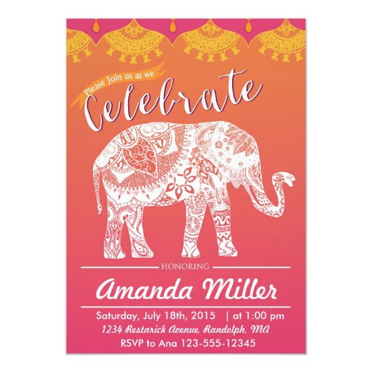 Indian Theme Party Invitations 10