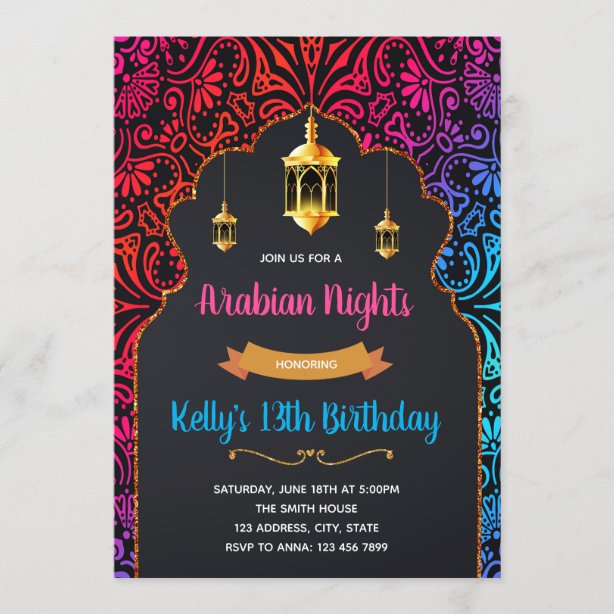Arabian Nights Invitations Zazzle