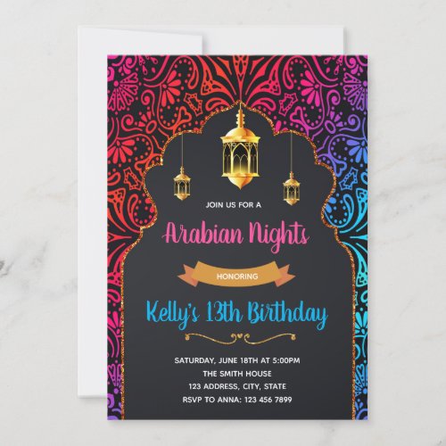 Moroccan party invitation