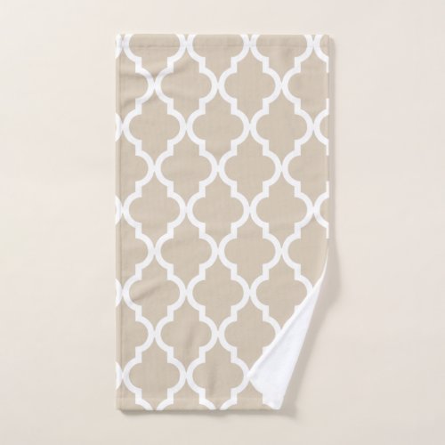 Moroccan Pattern _ Beige Bath Towel Set