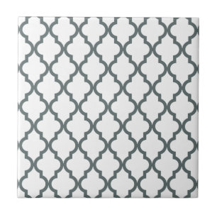 Moroccan Pattern: Dark Grey I Ceramic Tile