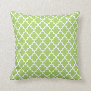 Moroccan Pattern Lime Green Throw Pillow