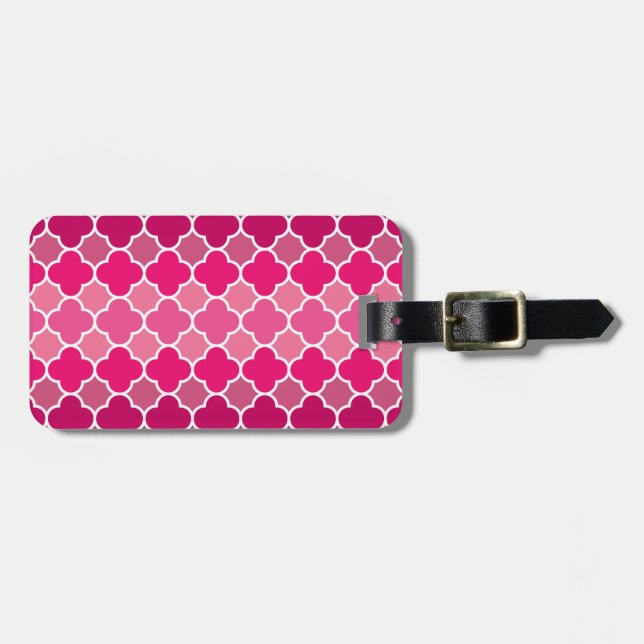 Moroccan pattern luggage tag (Front Horizontal)