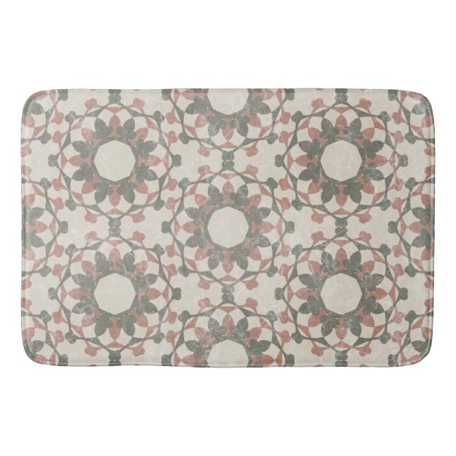 Moroccan pattern (marble)  bath mat (Front)