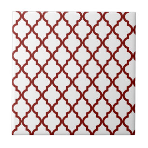 Moroccan Pattern: Maroon Ceramic Tile