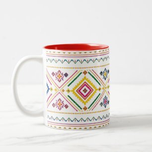 Moroccan Pattern Mug Boho Tribal Geometric