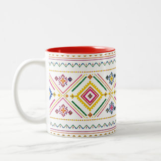 Moroccan Pattern Mug | Boho Tribal Geometric