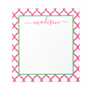 Moroccan Pattern Personalized Name Notepad