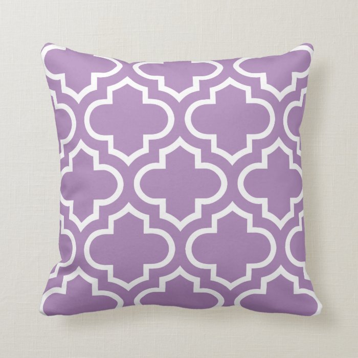 Moroccan Pattern Pillow in African Violet