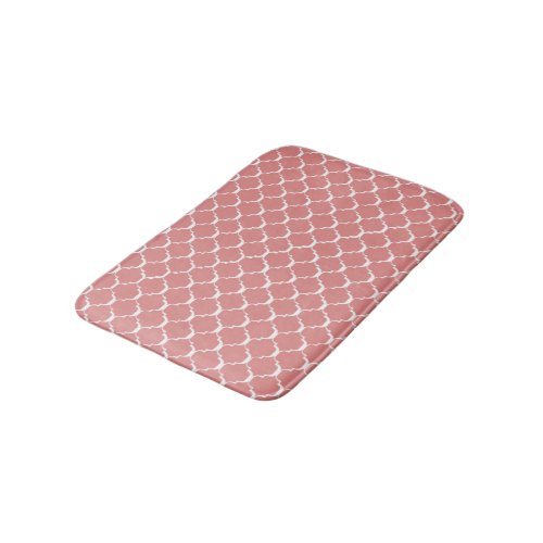 Moroccan Pattern Pink Bathroom Mat