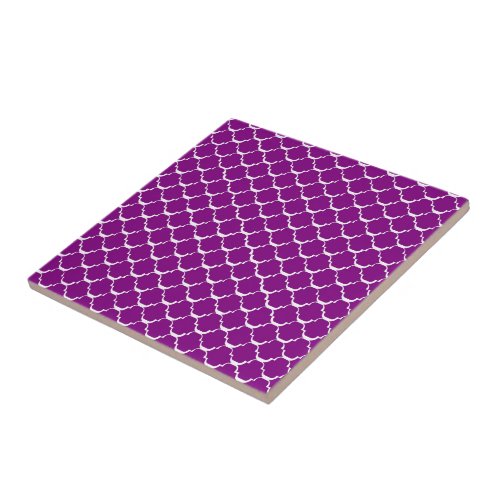 Moroccan Pattern Purple Ceramic Tile