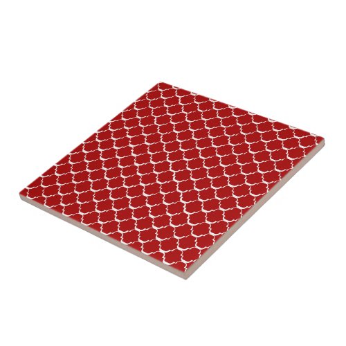 Moroccan Pattern Red Ceramic Tile
