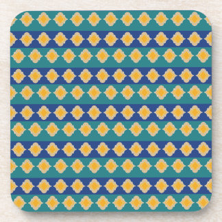 Moroccan peacock hues  beverage coaster