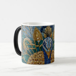 Moroccan Peacock Zellige color changing mug