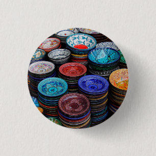 Moroccan Plates At Market Button
