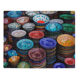 Moroccan Plates At Market Jigsaw Puzzle