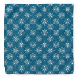 Moroccan Portuguese Blue Azulejos Tile Pattern Bandana