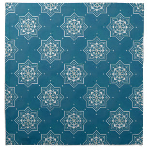 Moroccan Portuguese Blue Azulejos Tile Pattern Cloth Napkin