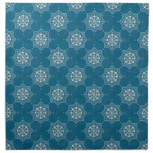 Moroccan Portuguese Blue Azulejos Tile Pattern Cloth Napkin