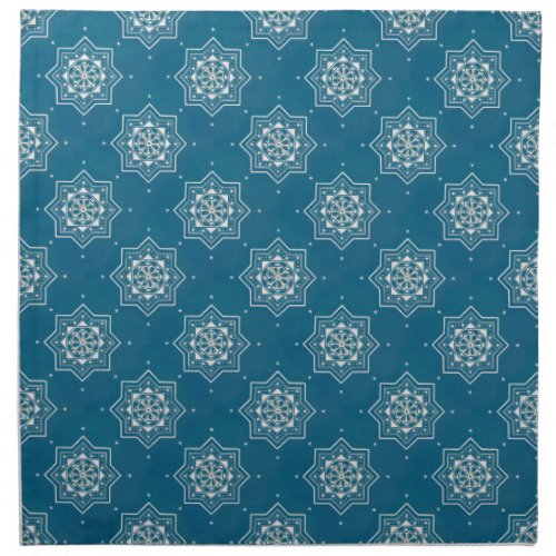 Moroccan Portuguese Blue Azulejos Tile Pattern Cloth Napkin