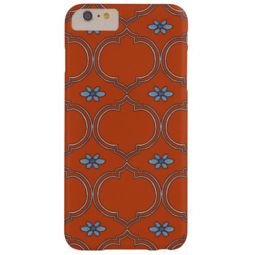 Moroccan Quatrefoil Tile Floral Pattern Watercolor Barely There iPhone 6 Plus Case