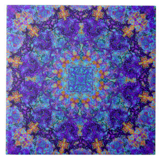 Moroccan romantic colored mandala pattern tile