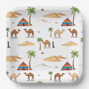 Moroccan Sahara Desert Camping Paper Plates