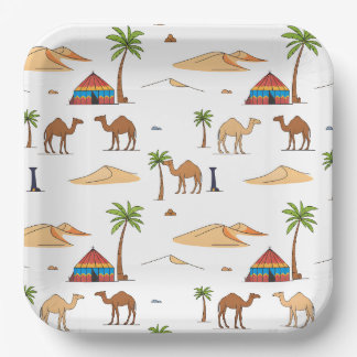 Moroccan Sahara Desert Camping Paper Plates