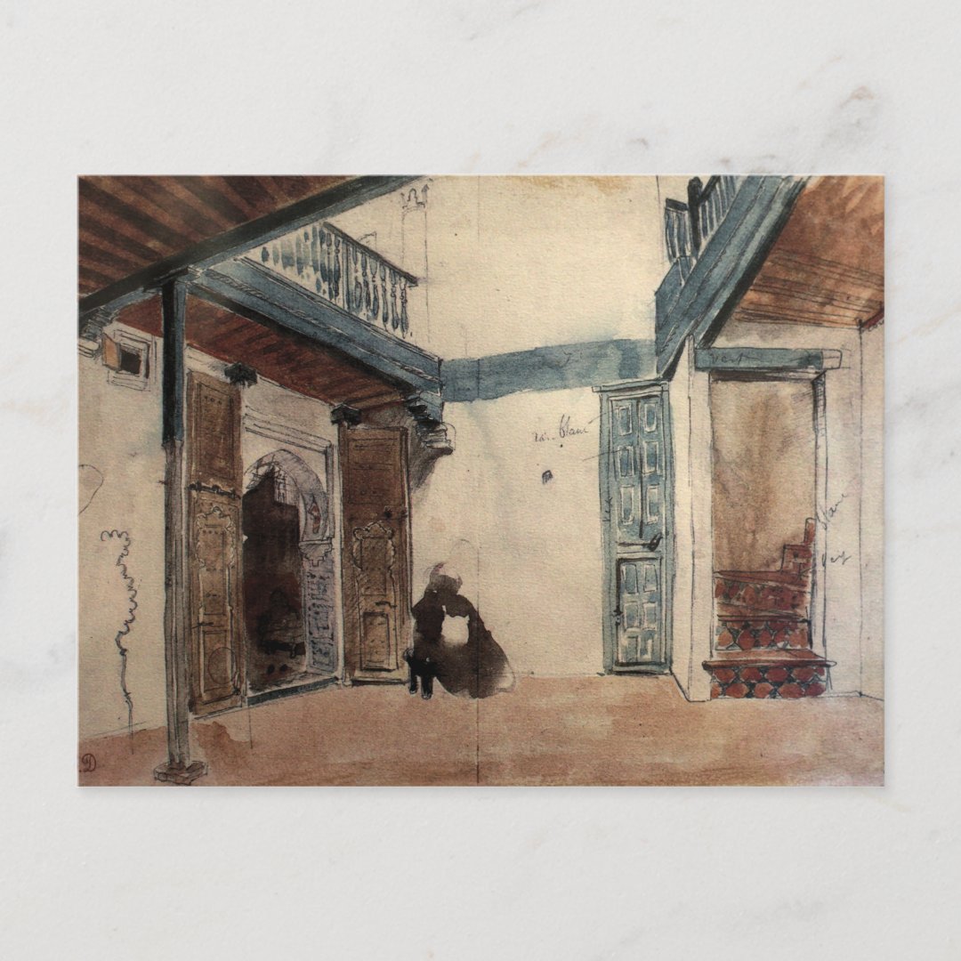 Moroccan Sketchbook 1 by Eugène Delacroix Postcard Zazzle