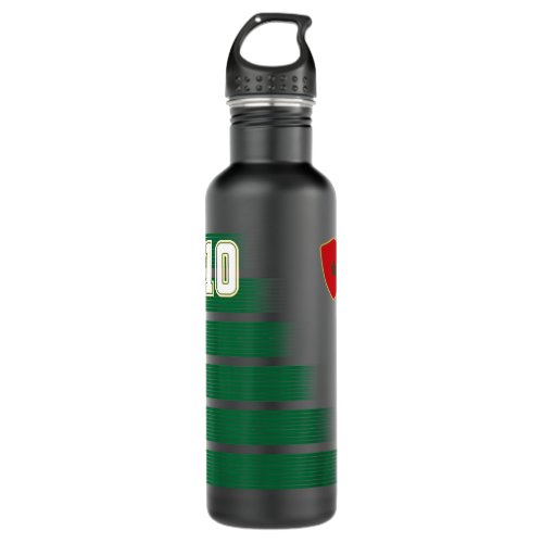 Moroccan Soccer Jersey Morocco Football Retro 10  Stainless Steel Water Bottle