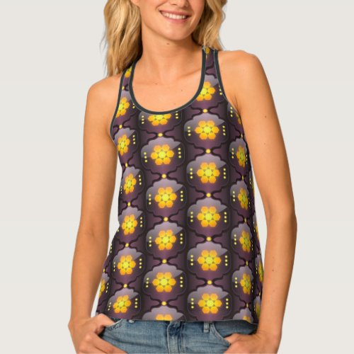 Moroccan style geometric tank top