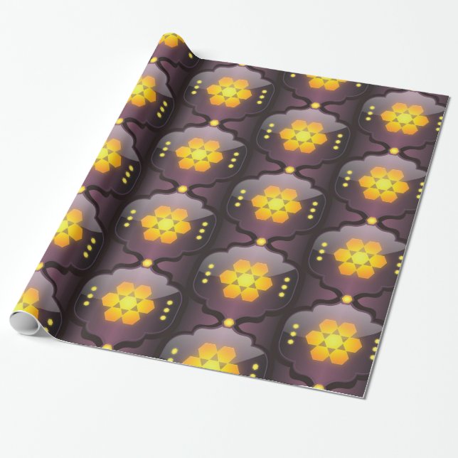 Moroccan style geometric wrapping paper (Unrolled)