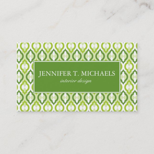 Moroccan Style Pattern Business Card (Front)