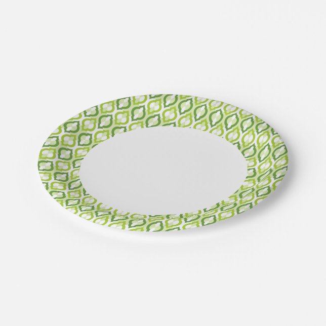 Moroccan Style Pattern Paper Plates (Angled)