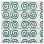 Moroccan Swirl Tile Teal Green Fabric