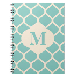 Moroccan Teal Monogram Notebook