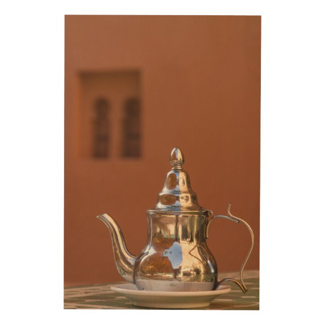 Moroccan Teapot Wood Wall Art (Front)