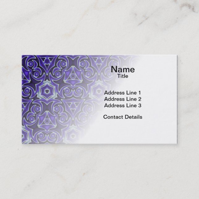 Moroccan Textile Pattern Business Card (Front)