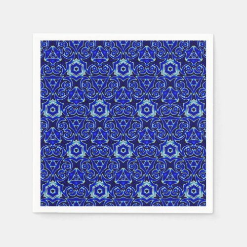 Moroccan Textile Pattern Tiled Symmetry Napkins