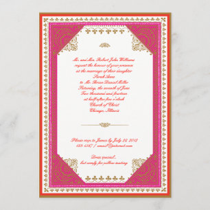 Moroccan themed wedding invitation