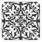 Moroccan tile - black with white background