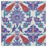 Moroccan Tile Boho Blue Pattern Cotton Fabric