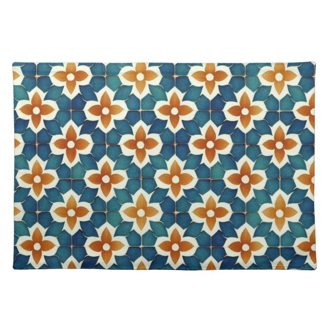 Moroccan Tile Cloth Placemat (Front)