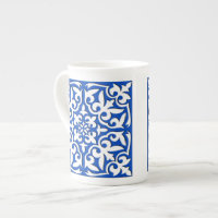 Moroccan tile - cobalt blue and white