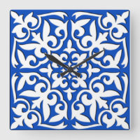 Moroccan tile - cobalt blue and white