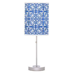 Moroccan tile - cobalt blue and white table lamp