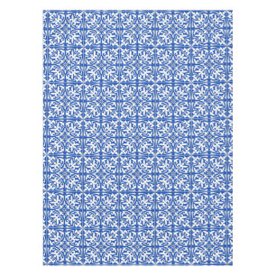 Moroccan tile - cobalt blue and white tablecloth