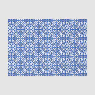 Moroccan tile - cobalt blue and white tissue paper